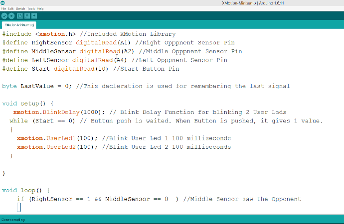 xmotion arduino code