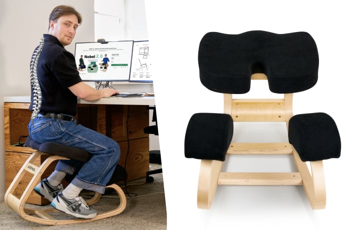 Tailbone Pain Kneeling Chair For Standing Desk Ergonomic Kneeling