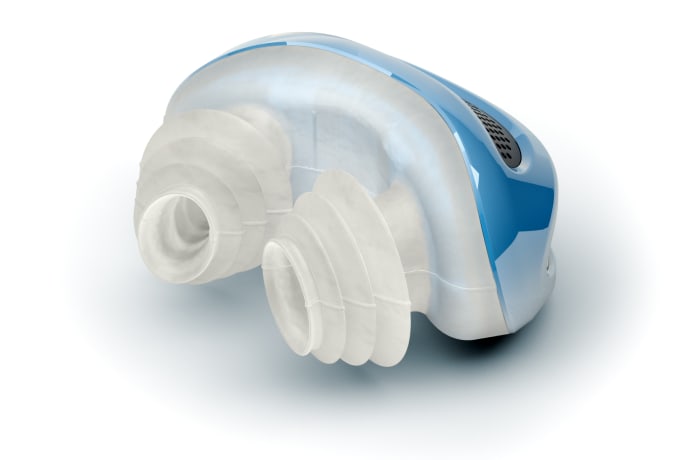 Airing Nose Buds: soft, comfortable silcone engineered to stay firmly in the nostril, forming a perfect, seal, without the need for straps. They will come in different sizes to fit different nostrils.