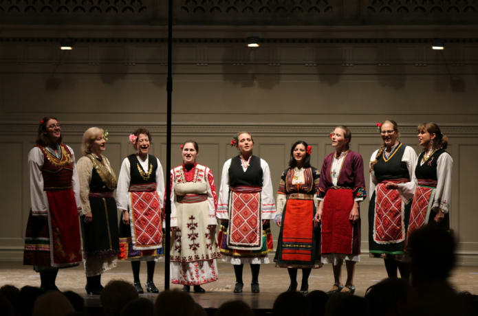 In full Bulgarian garb!