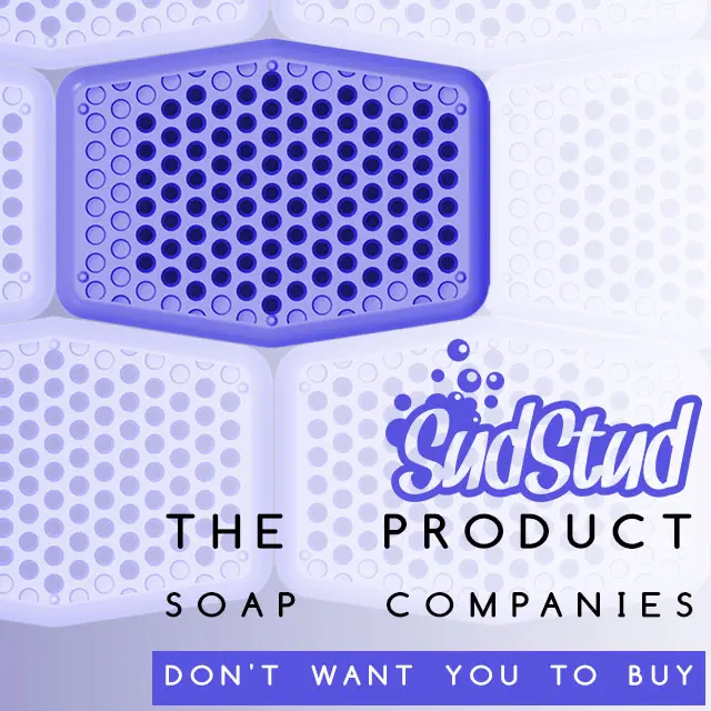 Sud Stud | Soap Saving Silicone Scrubber Sky Blue