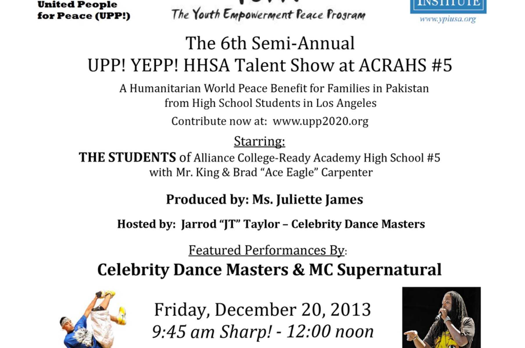 The 6th Upp Yepp Hhsa Talent Show World Peace Campaign Indiegogo