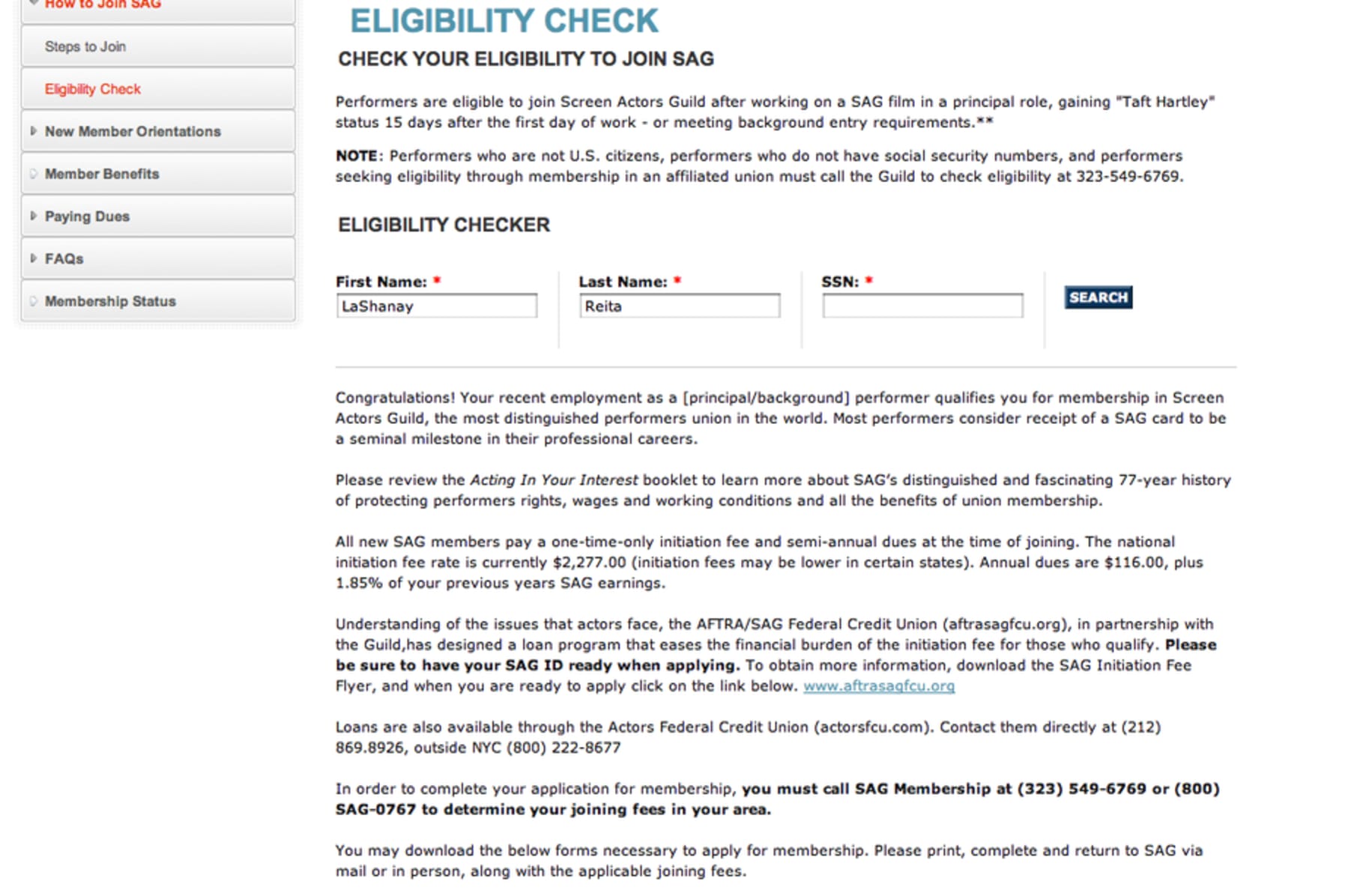 Sag-Aftra Initiation Fee | Indiegogo