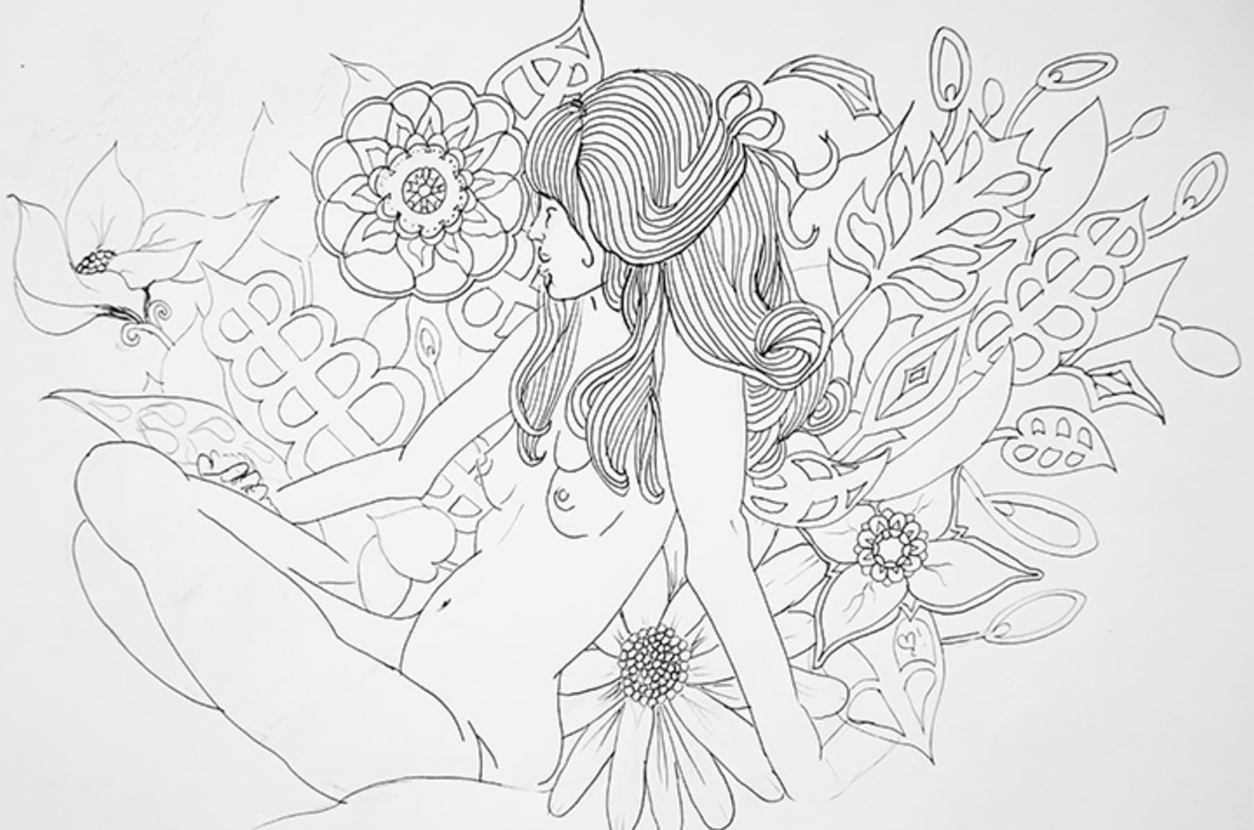 Sexy Asian Breast Massage Desnudo Coloring Pages