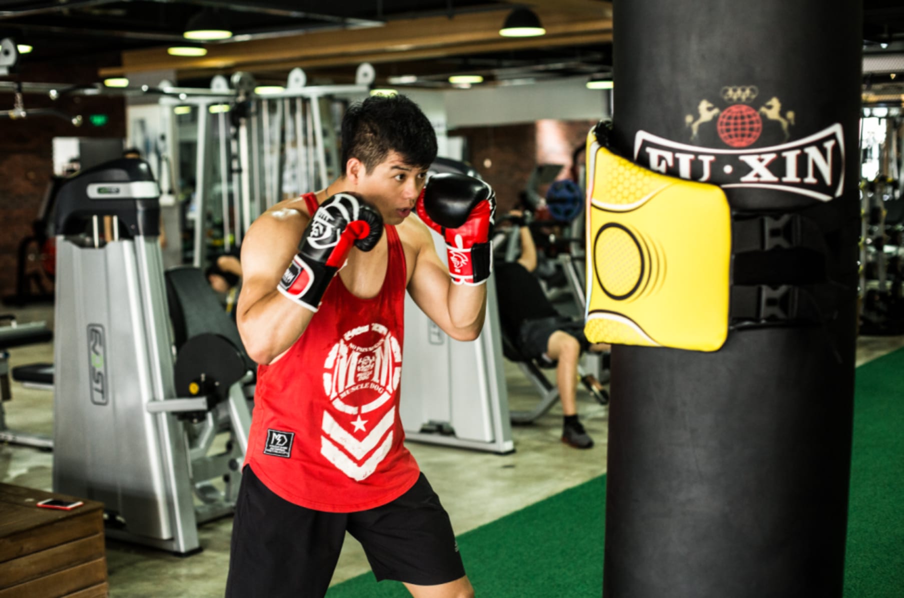 interactive boxing bag