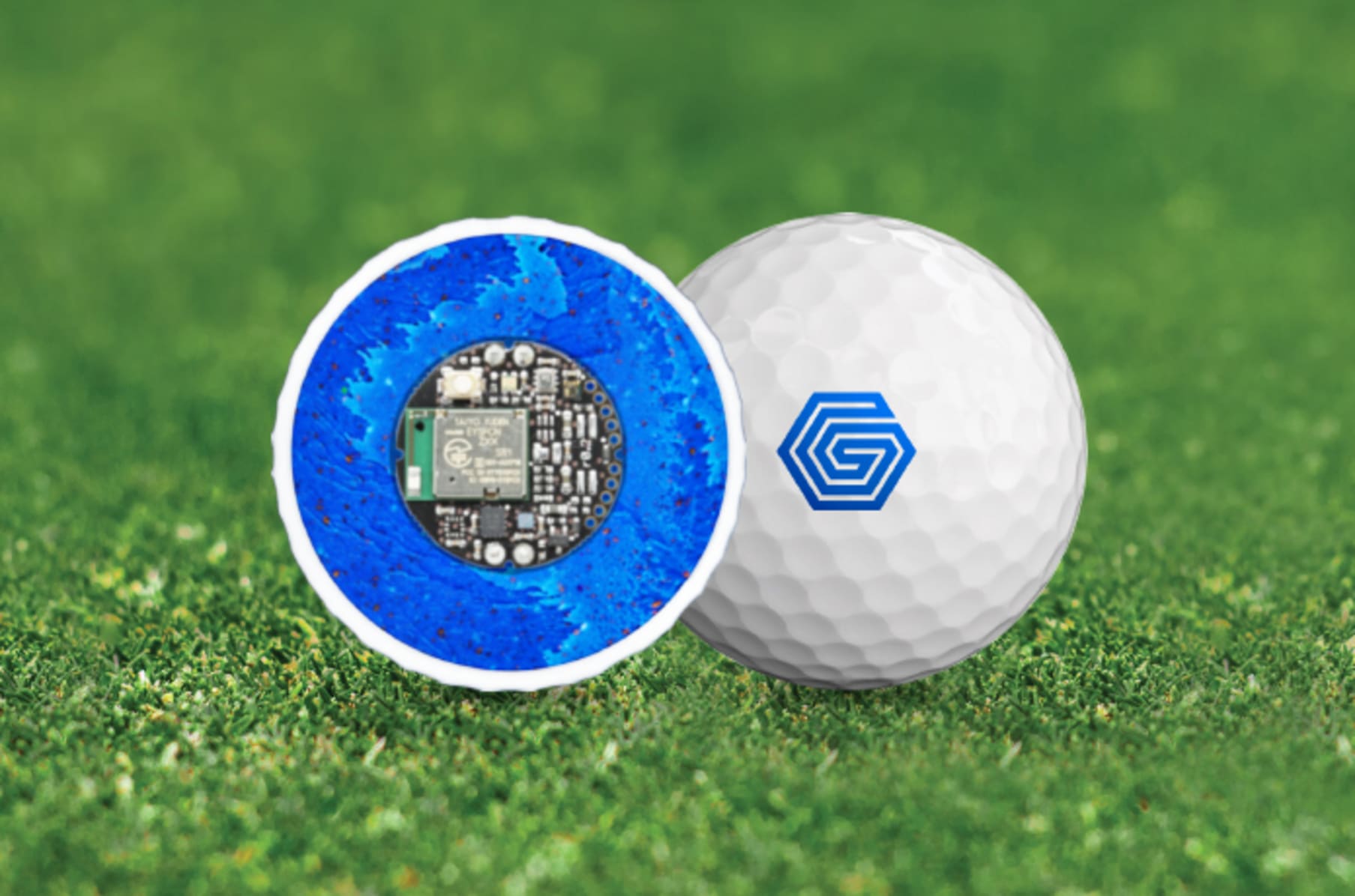Gps trackable golf balls