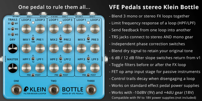 VFE Pedals Klein Bottle - now in stereo! | Indiegogo