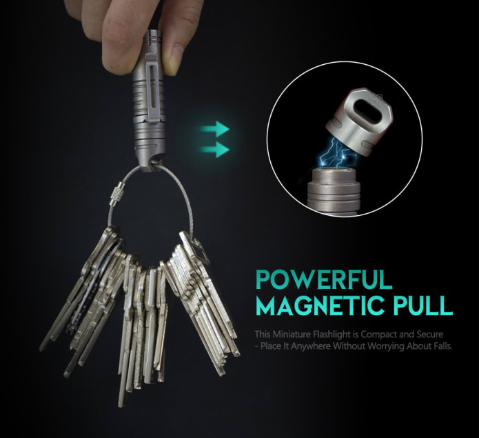 Magnetic Quick-Release EDC Flashlight titanium