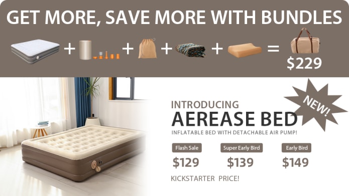 Aerease Bed The Ultimate Inflatable Bedding Set Indiegogo