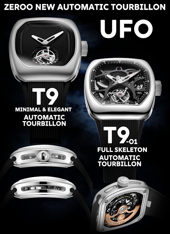 K5578 ZEROO TIME Co. ゼロタイム T9-01 スケルトン ZEROO T9&T9-01 AUTOMATIC TOURBILLON UFO – ZEROO TIME Co.