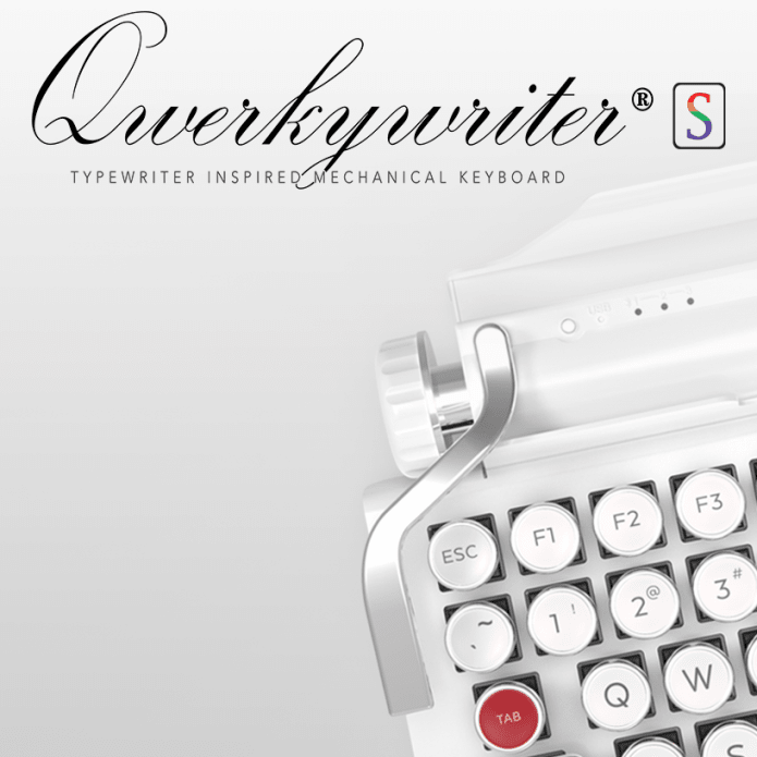 キーボード WHITE CHROME QWERKYWRITER QwerkywriterS WHITE CHROME SIGNATURE QWERKYWRITER® US LAYOUT