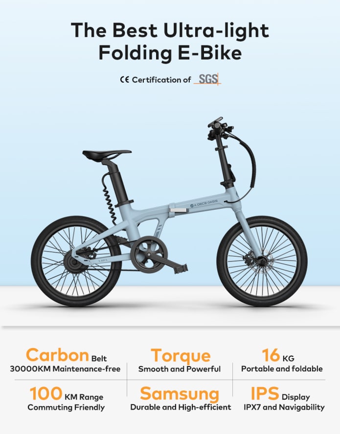 ADO Air The Best Ultra light Folding E Bike Indiegogo