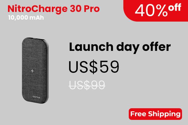 スマホアクセサリー EXCITRUS NitroCharge 30 Pro PowerBank スマホアクセサリー EXCITRUS NitroCharge 30 Pro PowerBank