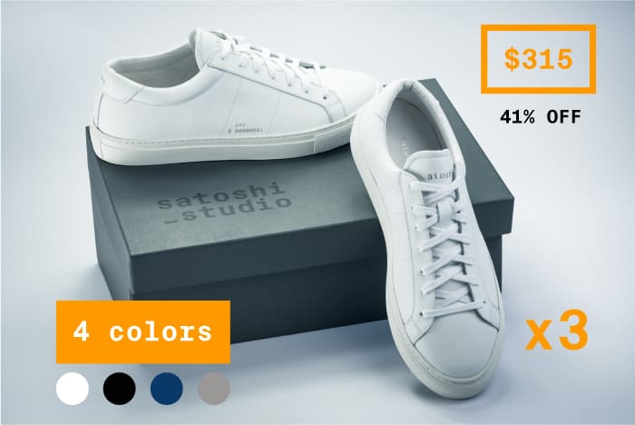 Satoshiページ Satoshi One: high-end sneakers on Blockchain. | Indiegogo
