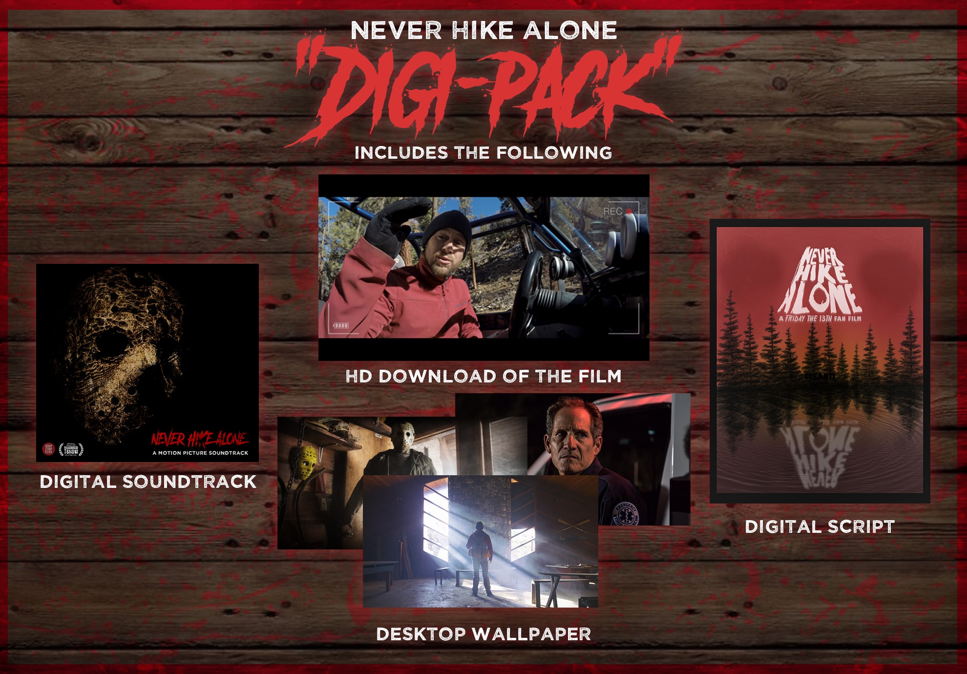 Friday the 13th Exclusive Never Hike Alone BluRay Movie outlet Bundle