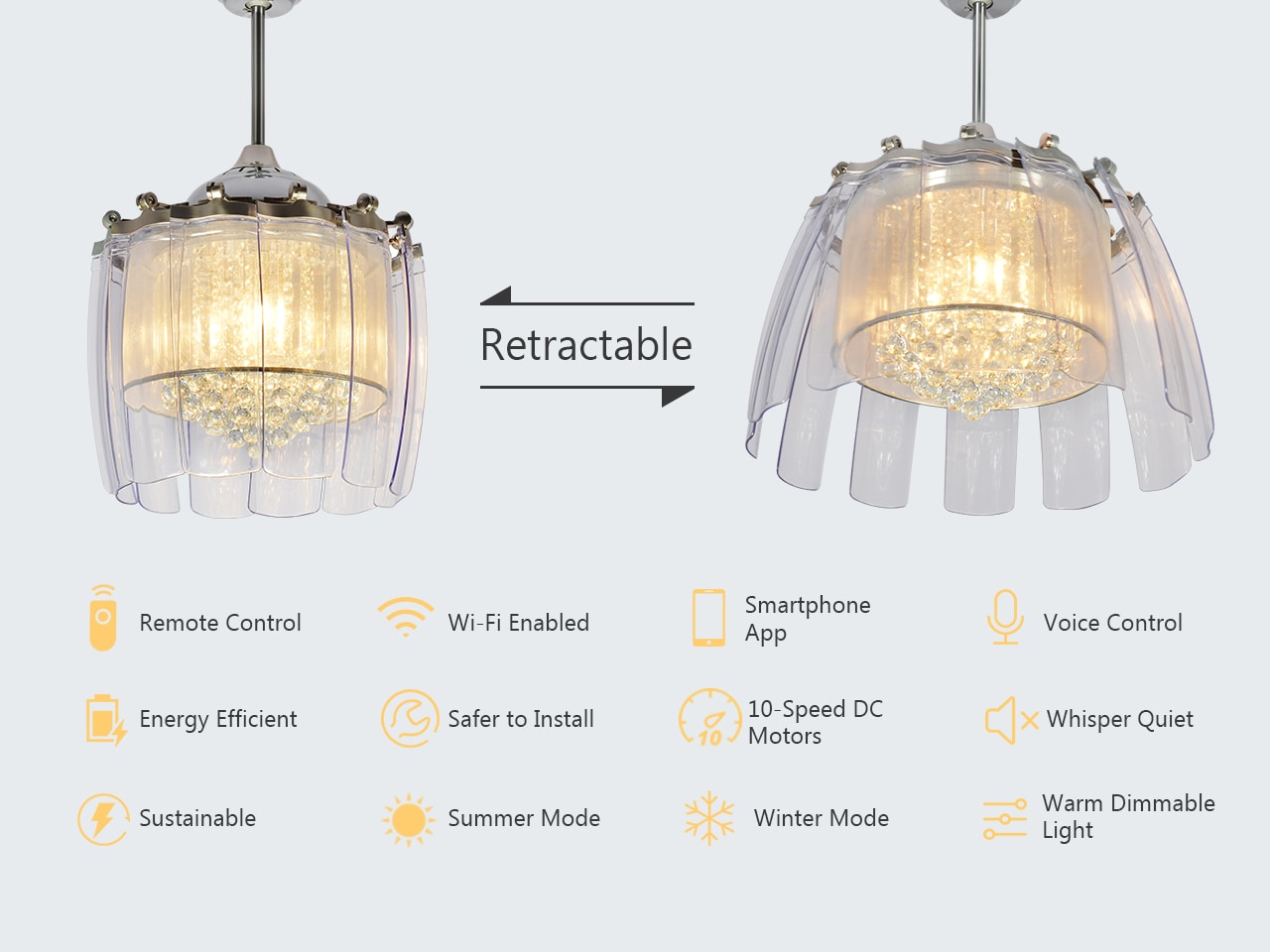 Carro The Most Sustainable Smart Chandelier Fan Indiegogo