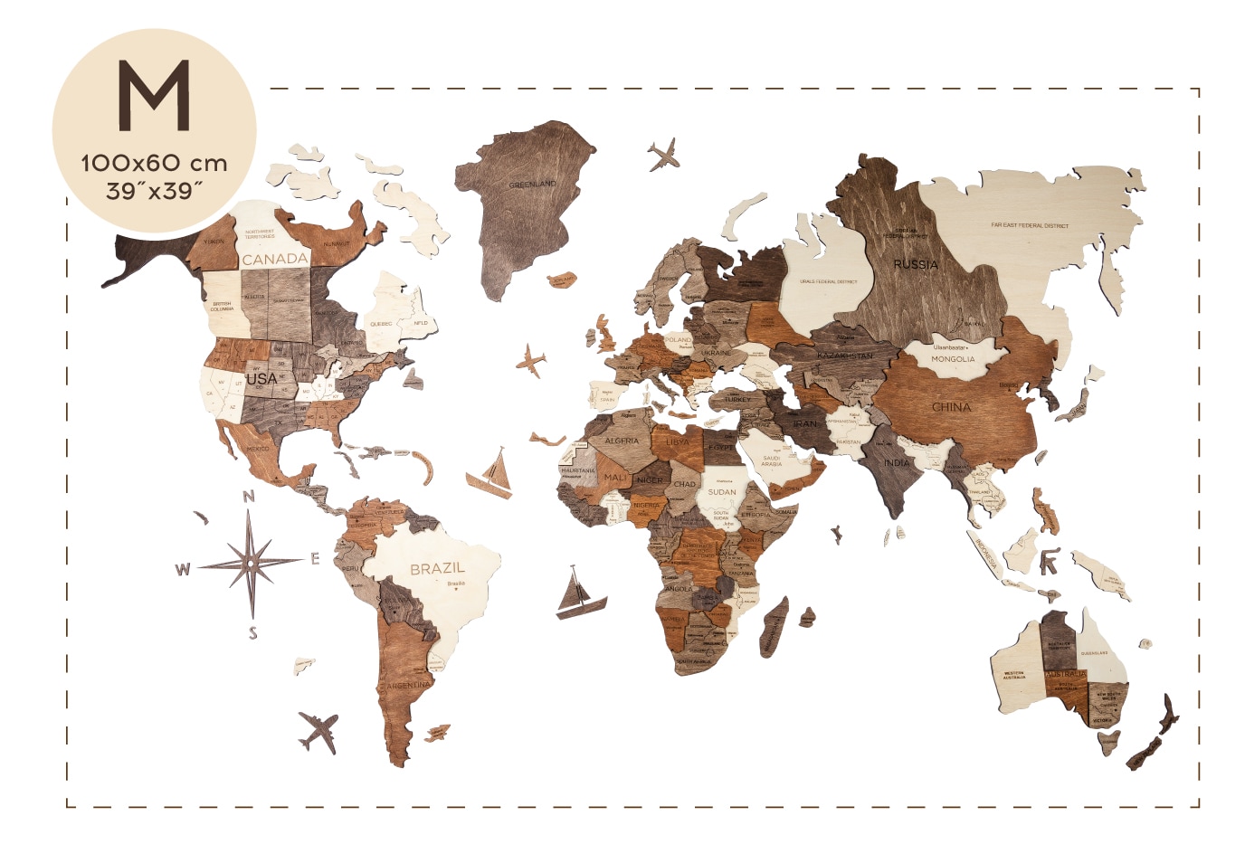 Enjoy The Wood World Map